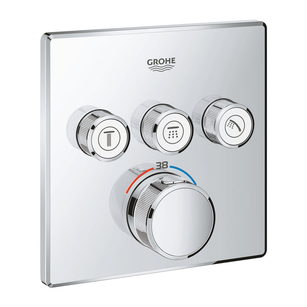 Grohe Grohtherm  Smart Control Üç Valfli Akış Kontrollü, Ankastre Termostatik Duş Bataryası - 29126000