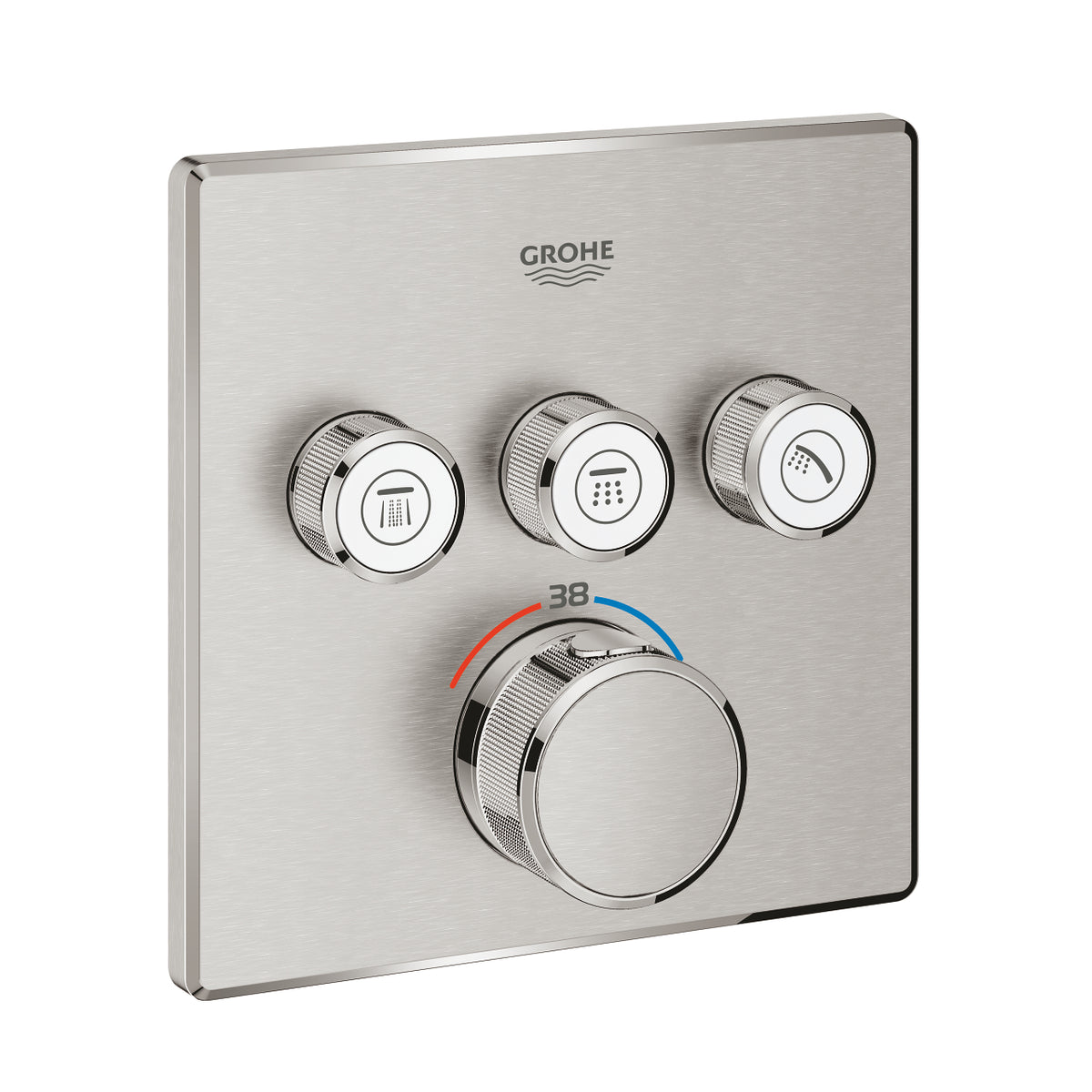 Grohe Grohtherm  Smart Control Üç Valfli Akış Kontrollü, Ankastre Termostatik Duş Bataryası - 29126DC0