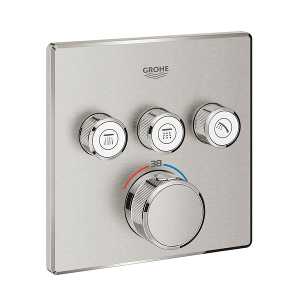 Grohe Grohtherm  Smart Control Üç Valfli Akış Kontrollü, Ankastre Termostatik Duş Bataryası - 29126DC0