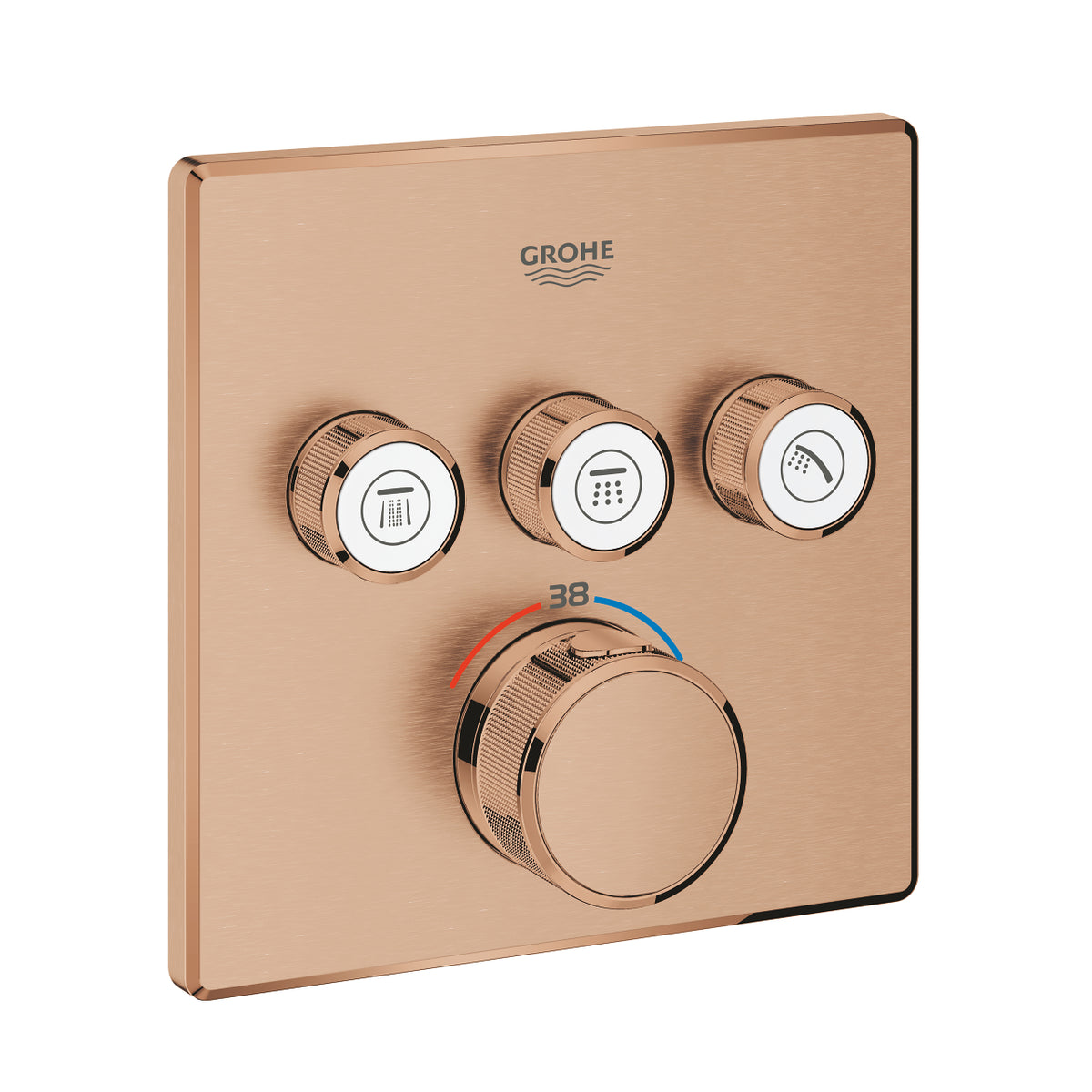 Grohe Grohtherm  Smart Control Üç Valfli Akış Kontrollü, Ankastre Termostatik Duş Bataryası - 29126DL0
