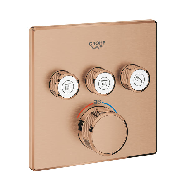 Grohe Grohtherm  Smart Control Üç Valfli Akış Kontrollü, Ankastre Termostatik Duş Bataryası - 29126DL0