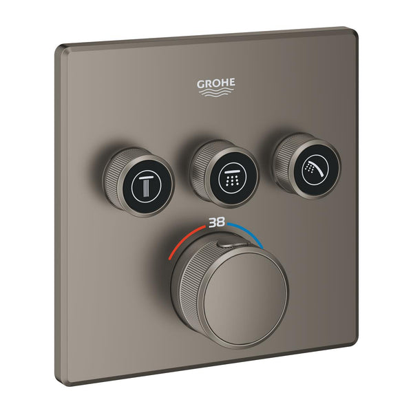 Grohe Grohtherm  Smart Control Üç Valfli Akış Kontrollü, Ankastre Termostatik Duş Bataryası - 29126MG0