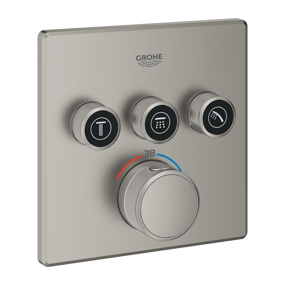 Grohe Grohtherm  Smart Control Üç Valfli Akış Kontrollü, Ankastre Termostatik Duş Bataryası - 29126MS0