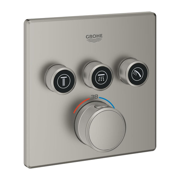 Grohe Grohtherm  Smart Control Üç Valfli Akış Kontrollü, Ankastre Termostatik Duş Bataryası - 29126MS0