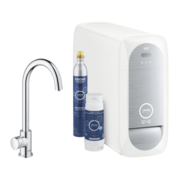 Grohe G R O H E  Blue  Home C-Spout Starter Kit With  Mono Faucet - 31498001