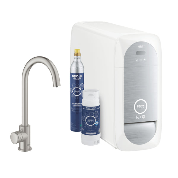 Grohe G R O H E  Blue  Home C-Spout Starter Kit With  Mono Faucet - 31498DC1