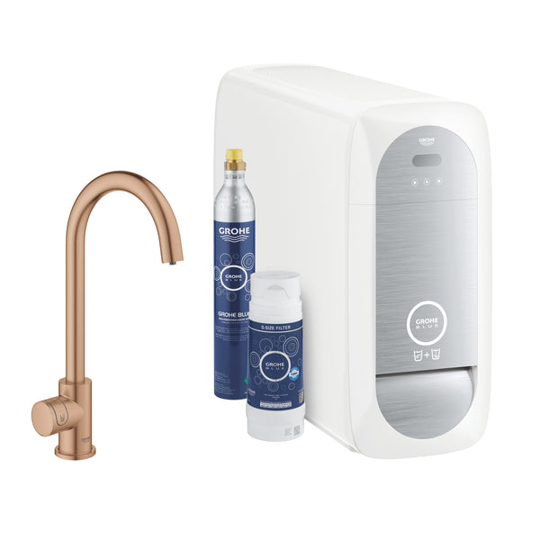 Grohe G R O H E  Blue  Home C-Spout Starter Kit With  Mono Faucet - 31498DL1