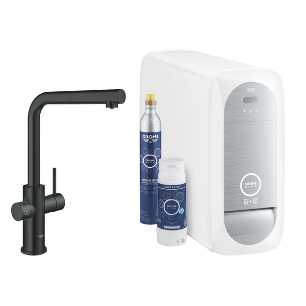 Grohe G R O H E  Blue  Home L-Spout Starter Kit With  Pull- Out Spout - 31539KS0