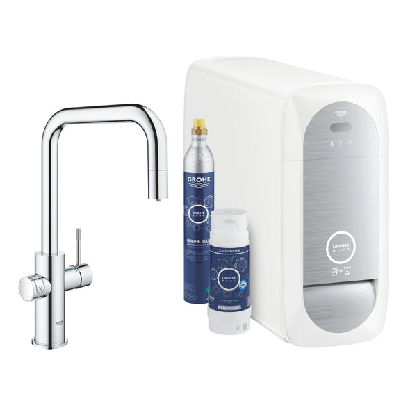 Grohe G R O H E  Blue  Home U-Spout Starter Kit With Pull-Out Mousseur - 31543000