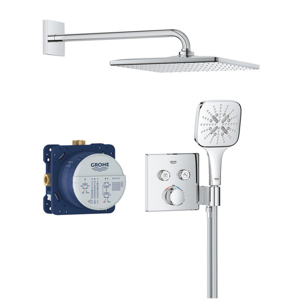 Grohe Grohtherm  Smart Control Concealed Shower System With  Rainshower  Mono 310  Cube - 34865000