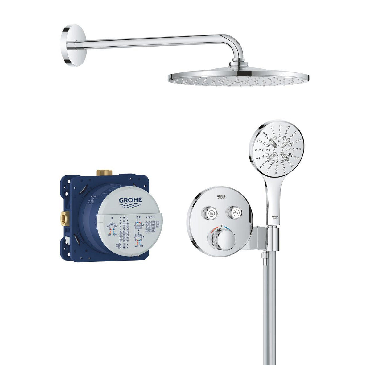 Grohe Grohtherm  Smart Control Concealed Shower System With  Rainshower  Mono 310 - 34866000