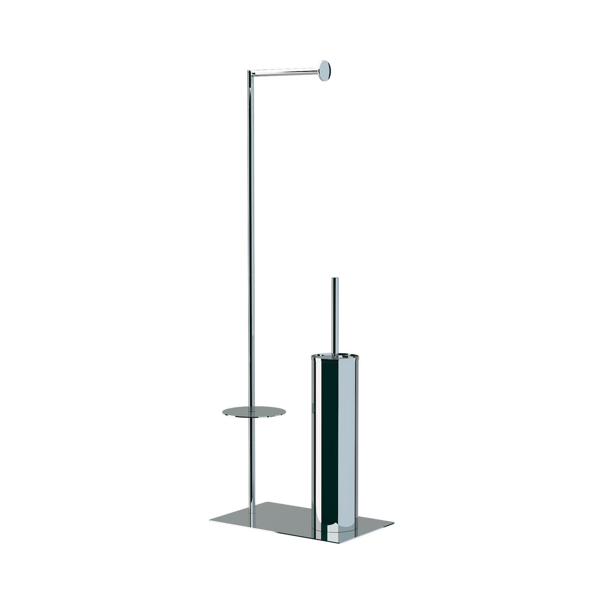 Toilettes Kağıtlık et Fırçalık sur pieds Chromé
