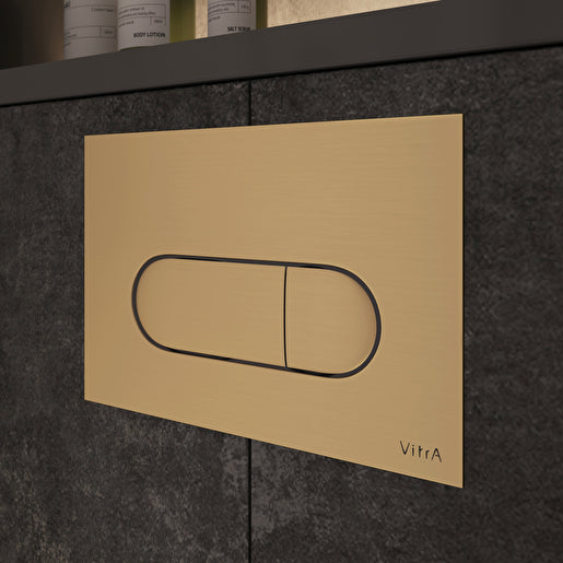 VitrA Root Round Kumanda Paneli, Fırçalı Altın 740-2225