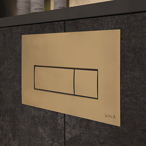 VitrA Root Square Kumanda Paneli, Fırçalı Altın 740-2325