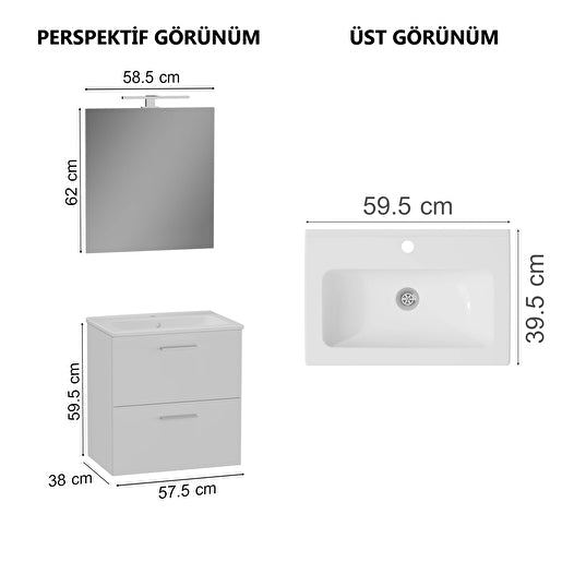 VitrA Mia Banyo Dolabı Seti 75021