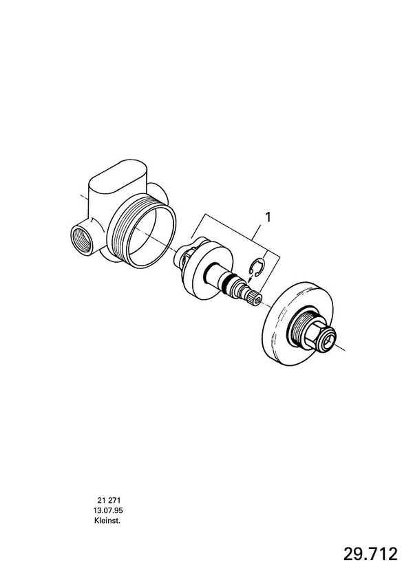 Grohe 3 Girişli Ankastre Valf - 29712000