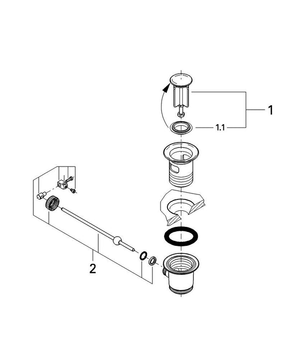 Grohe Gider Seti 1 1/4″ - 28910000