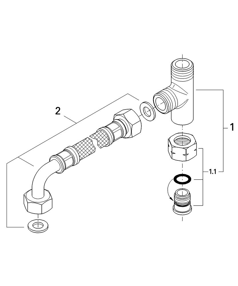 Grohe Grohtherm  Micro Bağlantı Seti - 47533000