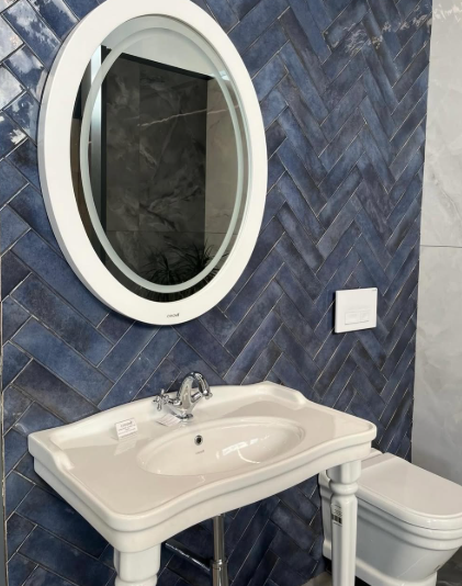 Art Mosaic Antic 7,5x30 / 3"x12"  Azure Glossy Duvar Karosu