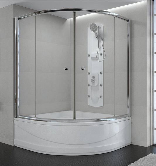 كابينة دش فوق حوض استحمام بيضاوي 140×140 Sır-Lüks