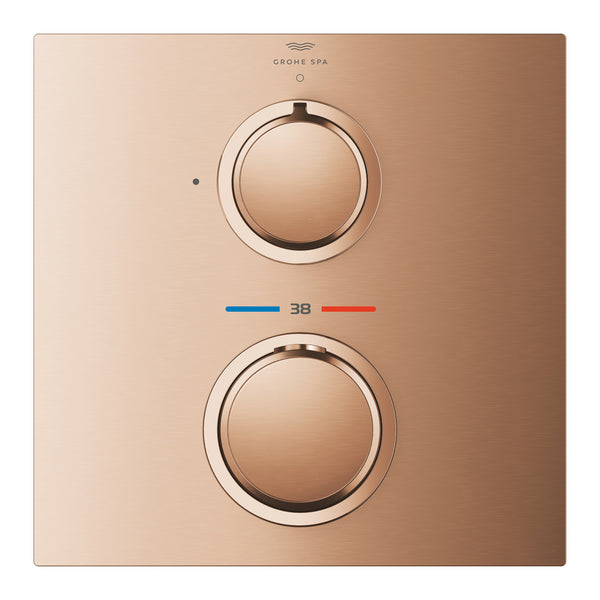 Grohe Allure Tek Valfli Akış Kontrollü, Ankastre Termostatik Duş Bataryası - 19380DL2