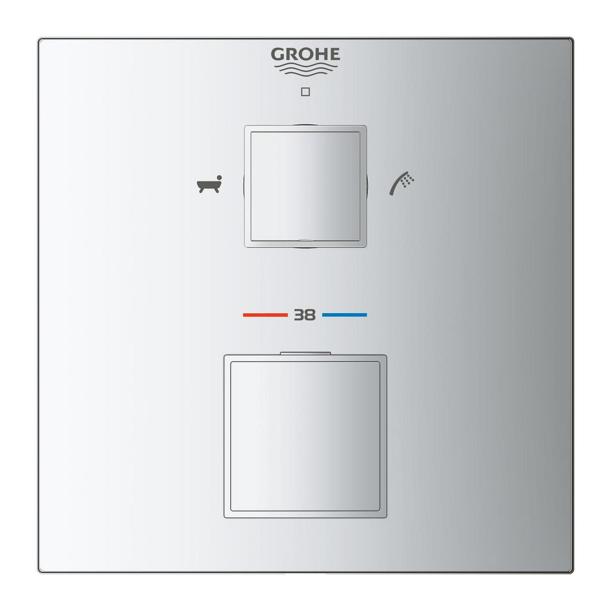Grohe Grohtherm  Cube Çift Yönlü Ankastre Termostatik Banyo Bataryası - 24155000