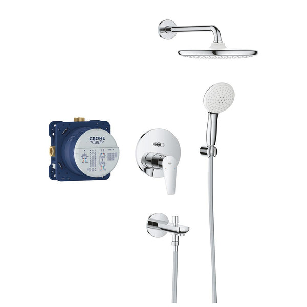 Grohe Bau Edge Concealed Shower System With  Tempesta 250 - 25291000