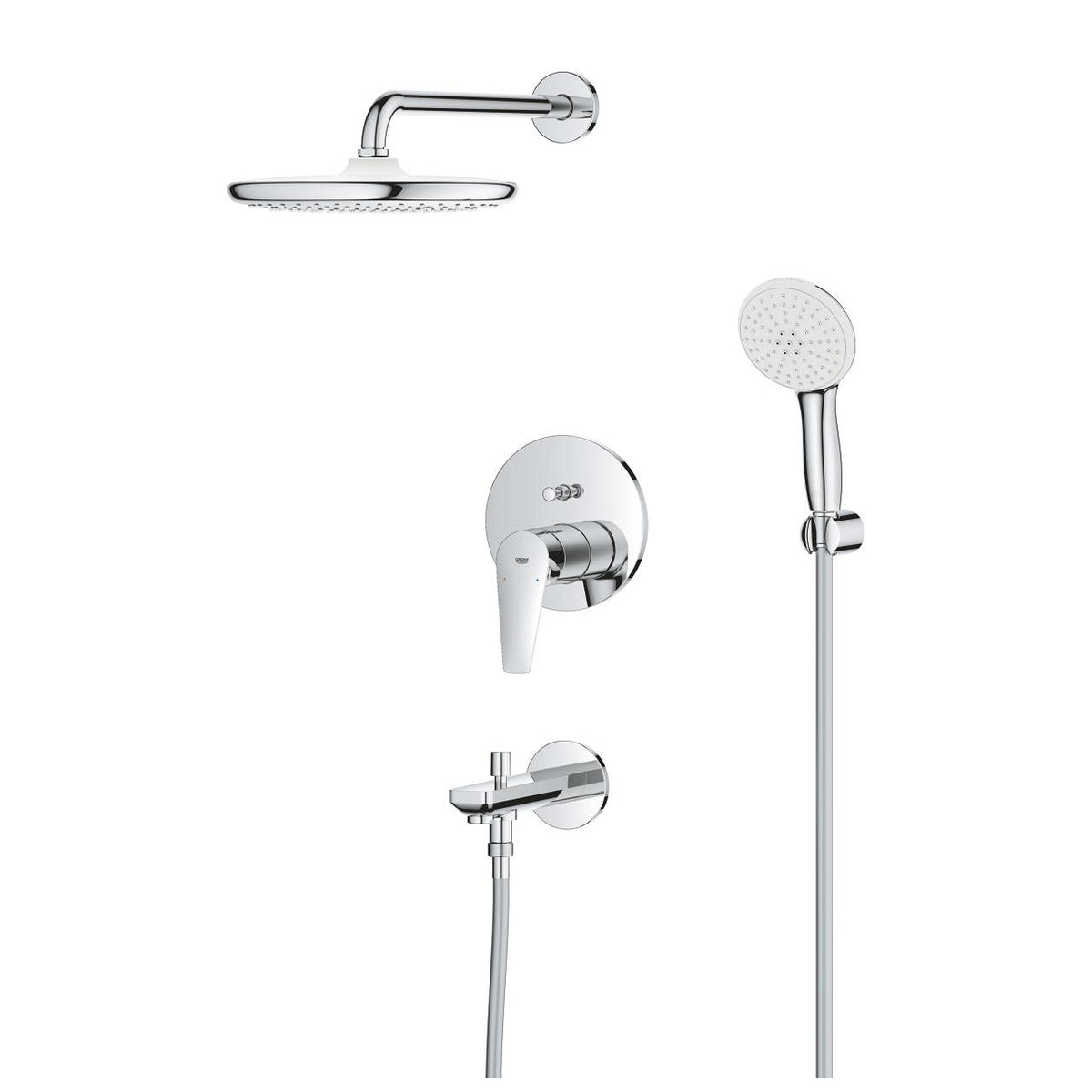 Grohe Bau Edge Concealed Shower System With  Tempesta 250 - 25291000