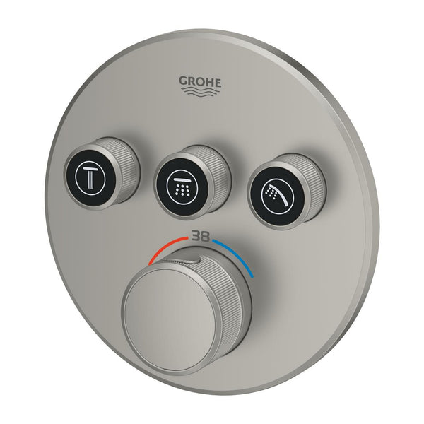 Grohe Grohtherm  Smart Control Üç Valfli Akış Kontrollü, Ankastre Termostatik Duş Bataryası - 29121MS0