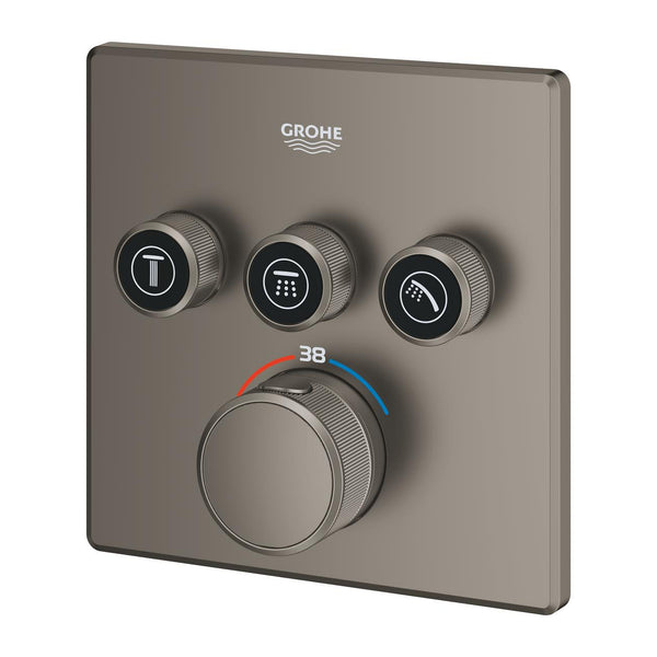 Grohe Grohtherm  Smart Control Üç Valfli Akış Kontrollü, Ankastre Termostatik Duş Bataryası - 29126MG0