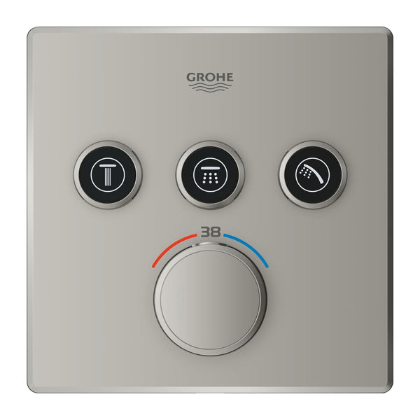 Grohe Grohtherm  Smart Control Üç Valfli Akış Kontrollü, Ankastre Termostatik Duş Bataryası - 29126MS0