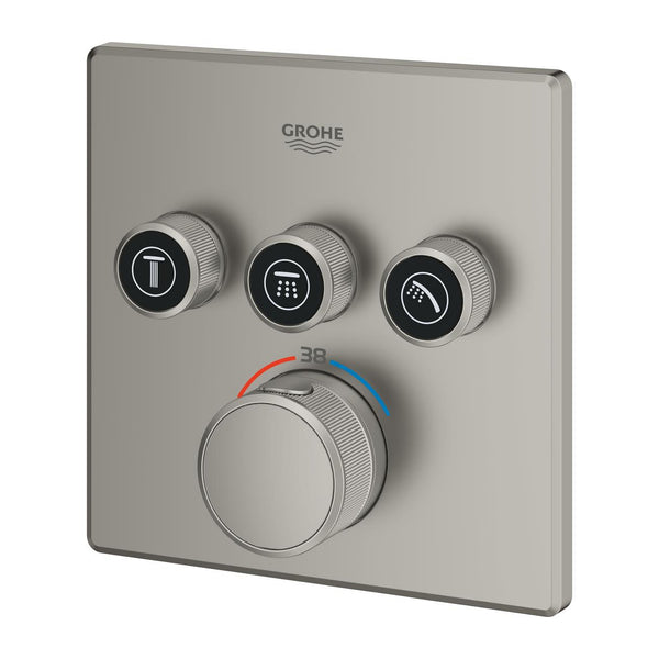 Grohe Grohtherm  Smart Control Üç Valfli Akış Kontrollü, Ankastre Termostatik Duş Bataryası - 29126MS0