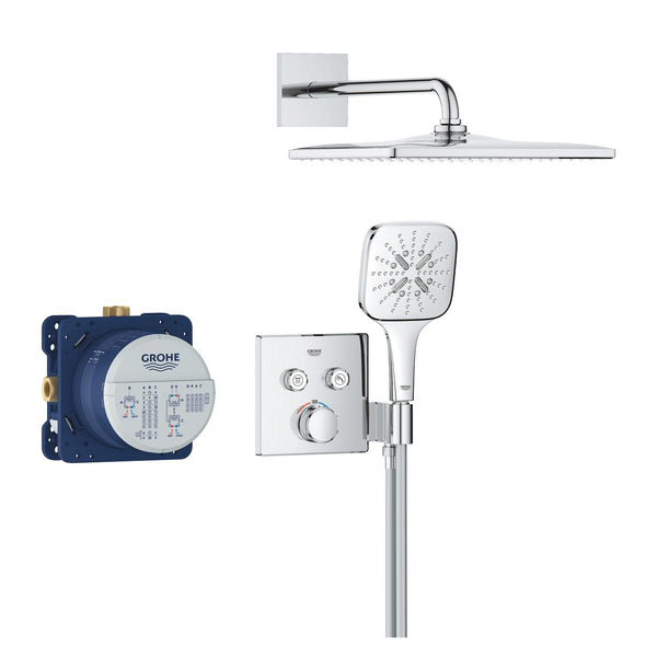 Grohe Grohtherm  Smart Control Concealed Shower System With  Rainshower  Mono 310  Cube - 34865000