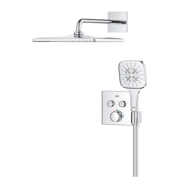 Grohe Grohtherm  Smart Control Concealed Shower System With  Rainshower  Mono 310  Cube - 34865000