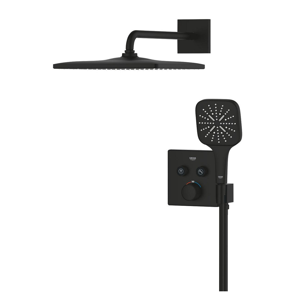 Grohe Grohtherm  Smart Control Concealed Shower System With  Rainshower  Mono 310  Cube - 34865KF0
