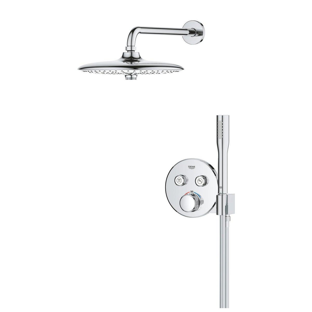 Grohe Grohtherm  Smart Control Concealed Shower System With  Euphoria 260 - 34867000