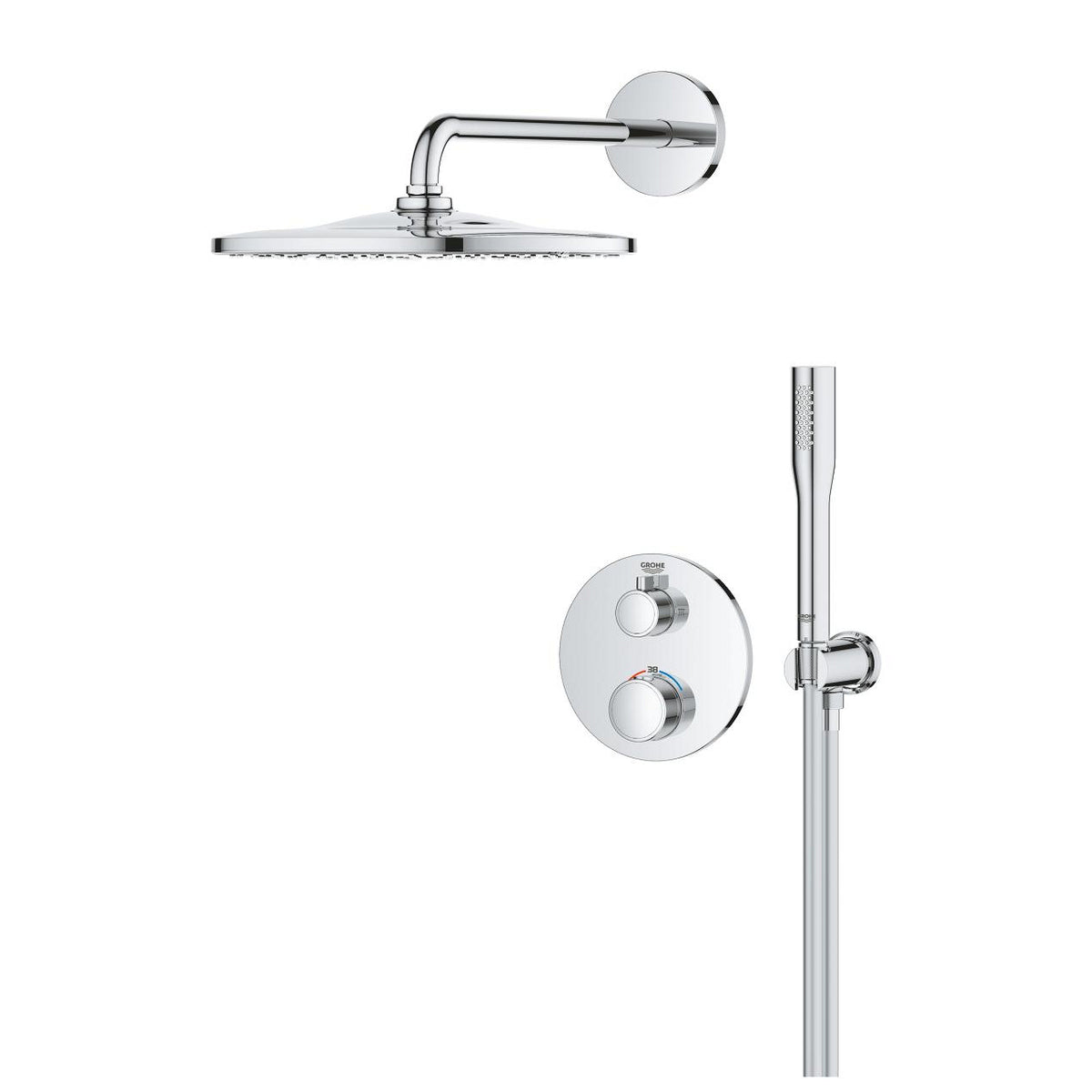 Grohe Grohtherm Concealed Shower System With  Rainshower  Mono 310 - 34869000