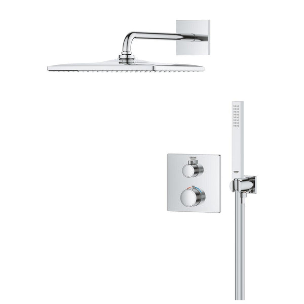 Grohe Grohtherm Concealed Shower System With  Rainshower  Mono 310  Cube - 34870000