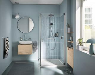 Grohe Vitalio  Comfort 250 Duvara Monte Termostatik Bataryalı Duş Sistemi - 26696001
