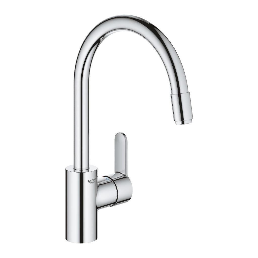 Grohe Eviye Bataryası Spiralli Tek Akış Eurostyle Krom - 31126004