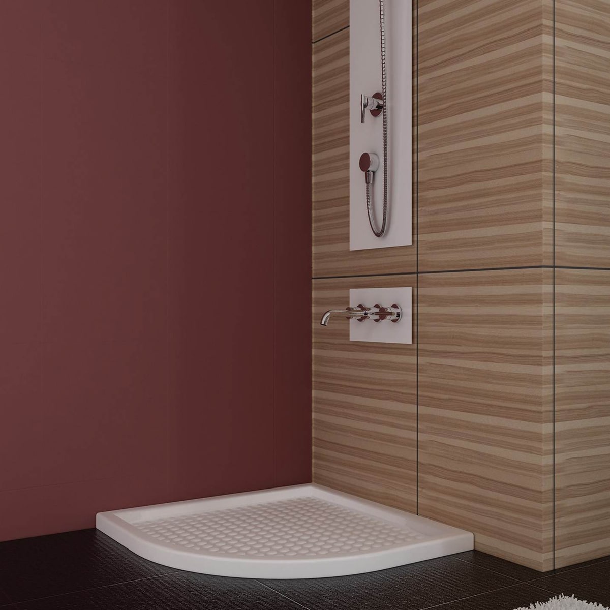 90x90x6 Oval Flat Duş Teknesi