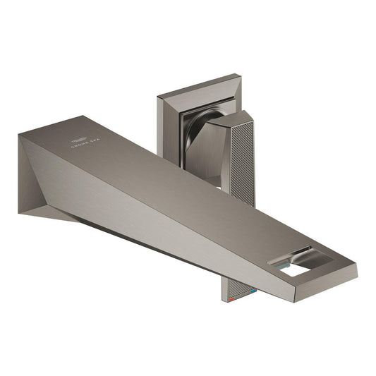 خلاط مغسلة جداري بفتحتين Allure Brilliant Private Collection مقاس M Brushed Hard Graphite – 29517AL0