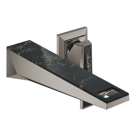 خلاط مغسلة جداري بفتحتين Allure Brilliant Private Collection مقاس M Brushed Hard Graphite – 29521AL0