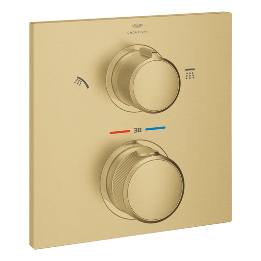 Grohe Ankastre Termostatik Banyo Bataryası 2 Çıkışlı Allure Br. Cool Sunrise - 29181GN2