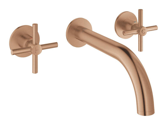 Mitigeur lavabo mural 3 trous Grohe Atrio, taille M, warm sunset brossé – 20661DL0