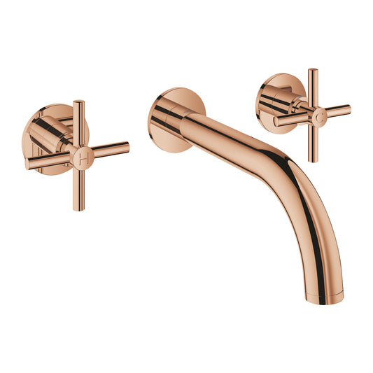 خلاط مغسلة جداري ثلاثي الفتحات Grohe Atrio مقاس M لون Warm Sunset - 20661DA0