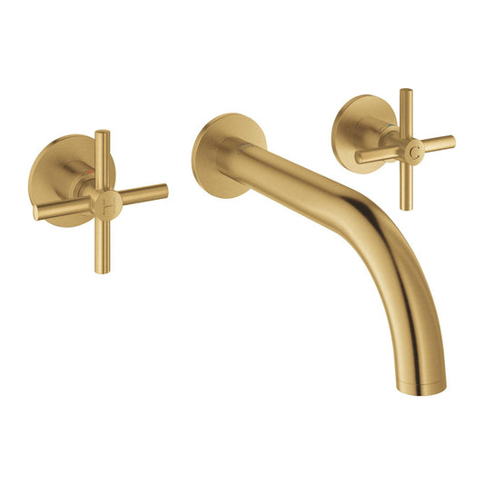Mitigeur lavabo mural 3 trous Grohe Atrio, taille M, cool sunrise brossé – 20661GN0