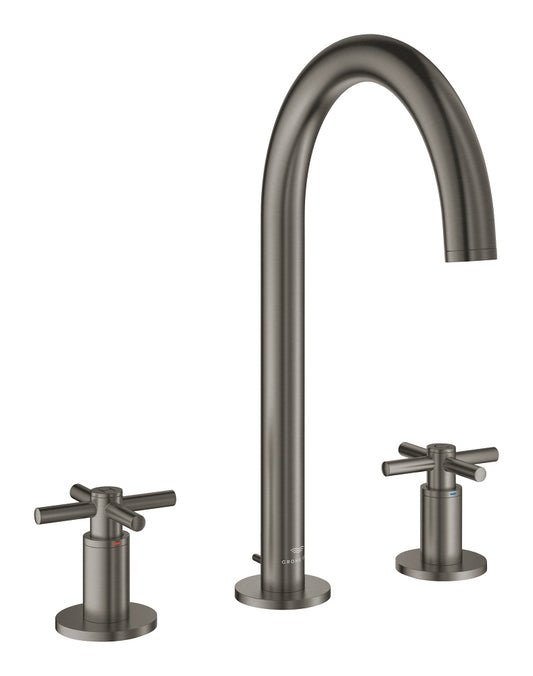 خلاط مغسلة بثلاث فتحات مقاس L، جرافيت صلب مطفي Grohe Atrio - 20643AL0