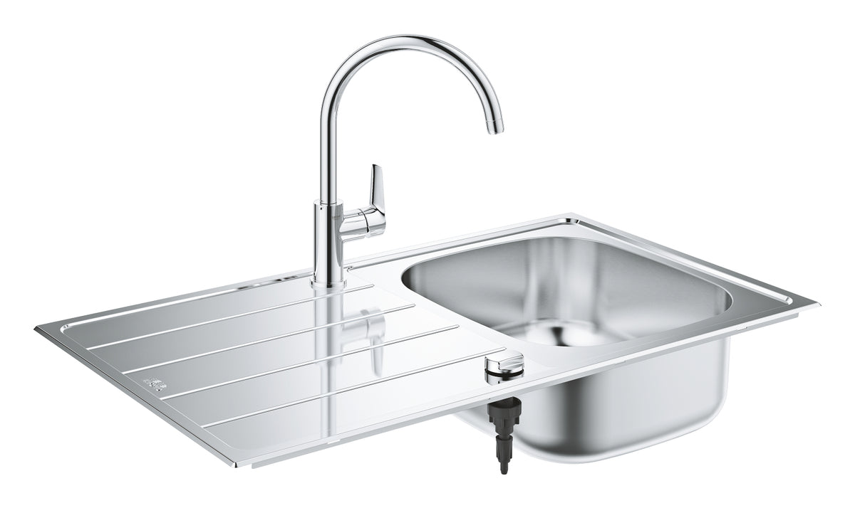 Комплект кухонная мойка Grohe Bau из нержавеющей стали и смеситель хром - 31562SD1