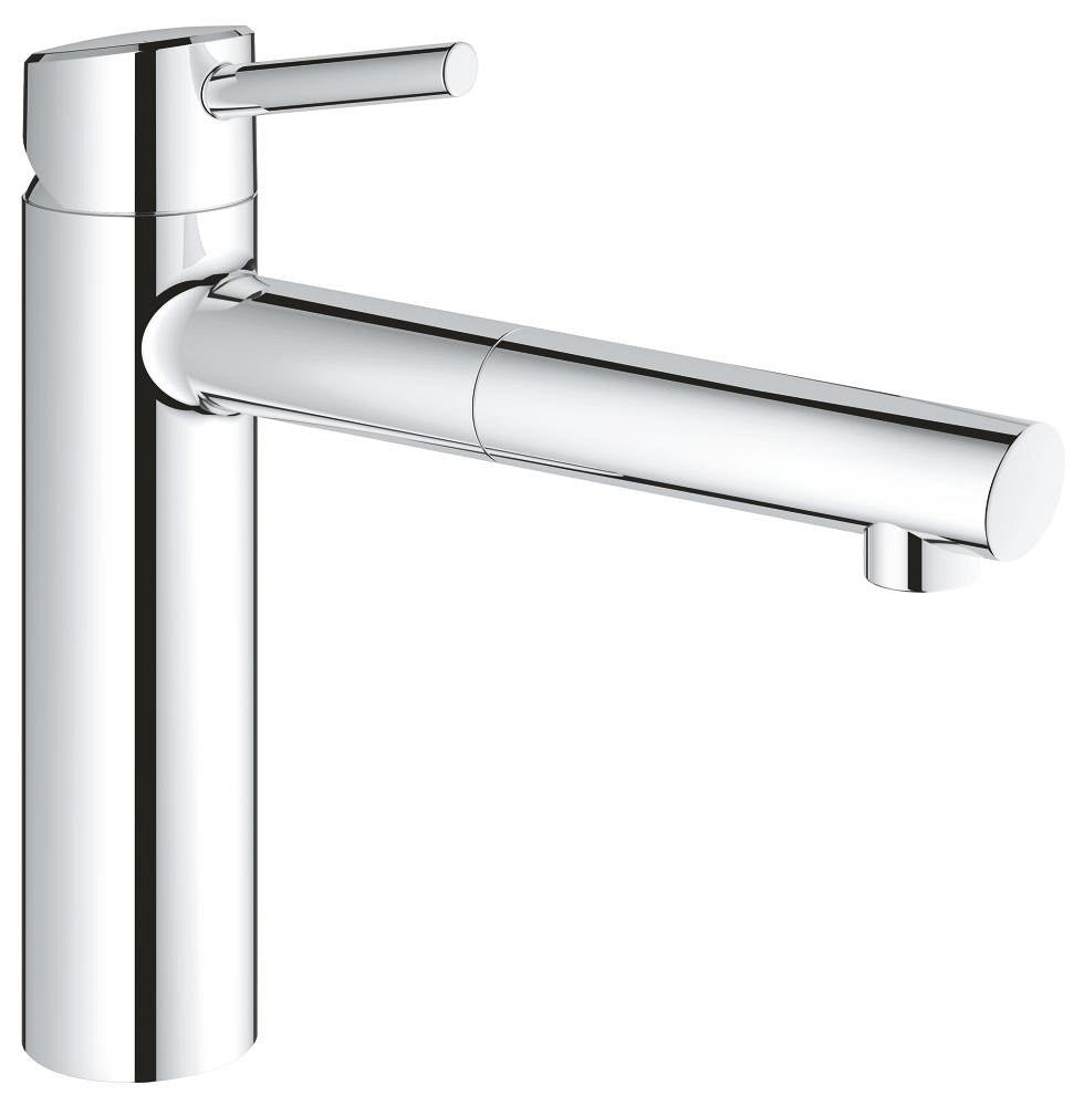حنفية مطبخ Grohe Concetto بخرطوم مرن وتدفق واحد كروم - 31129001